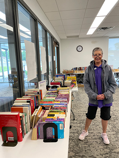 Allison at the Book Sale